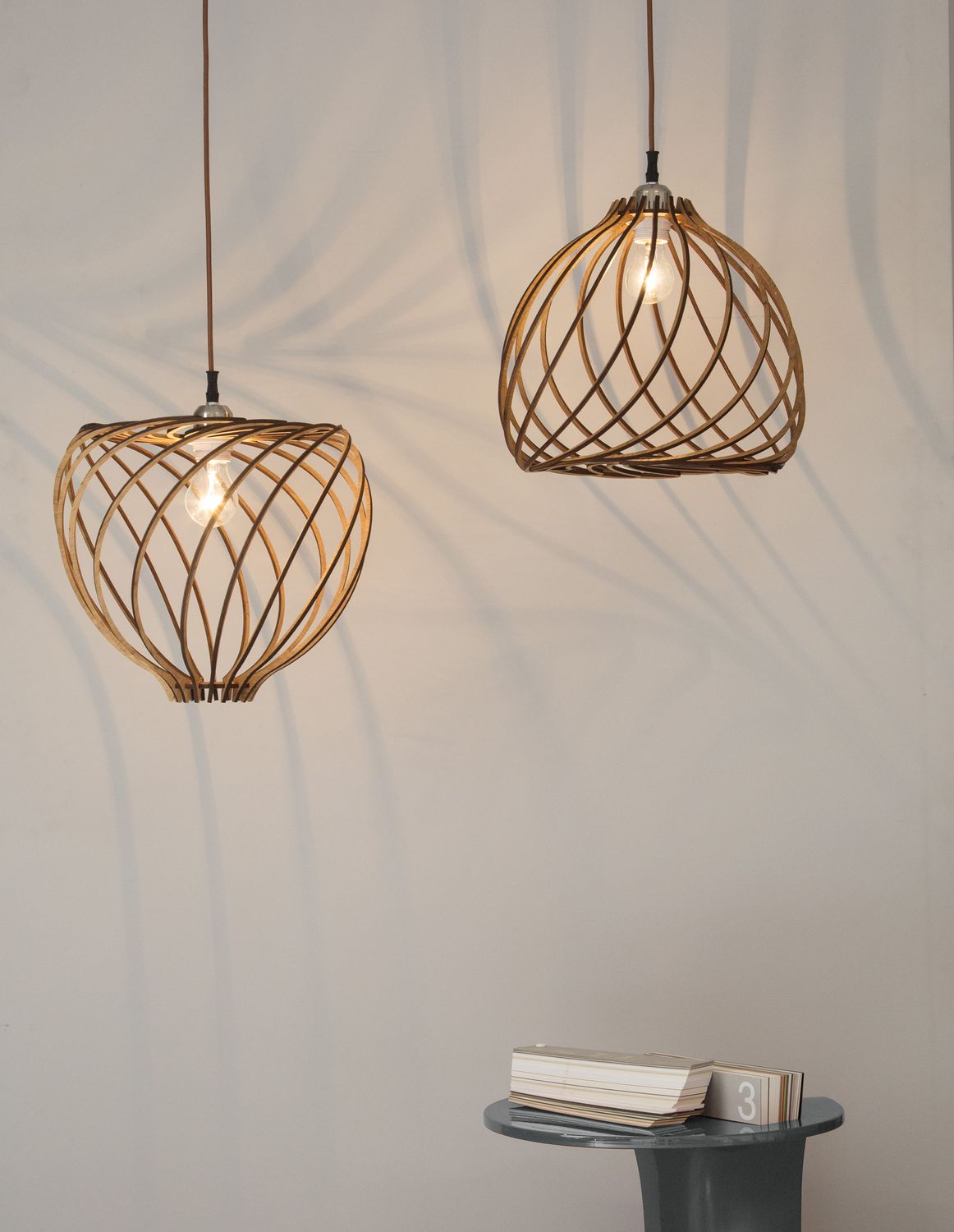 Suspension Adana marron, bois