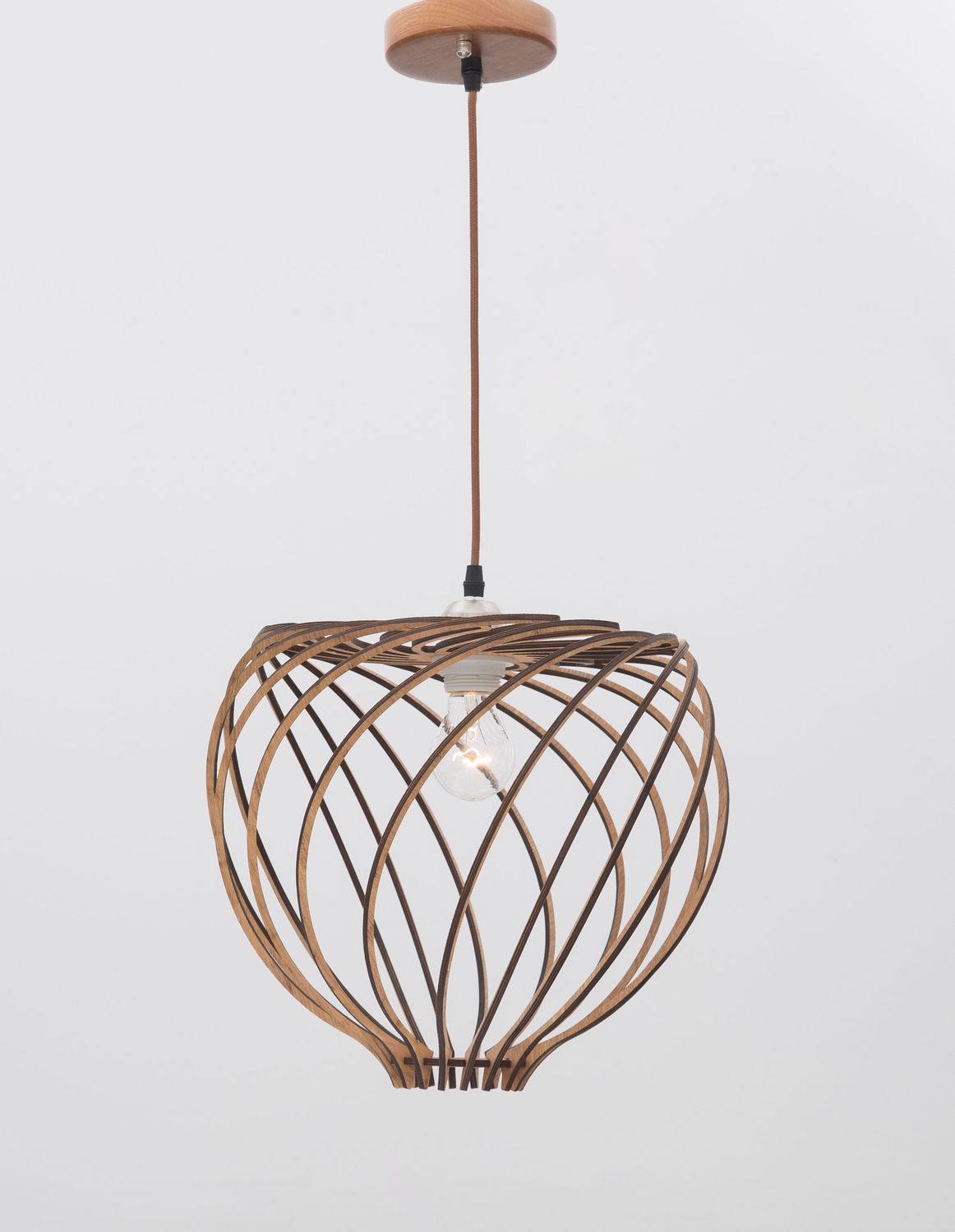Suspension Adana marron, bois