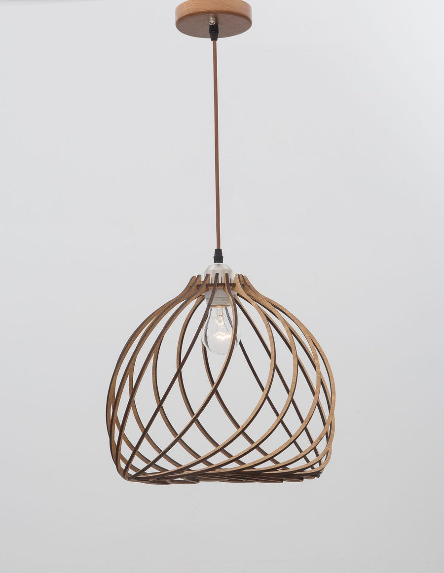 Suspension Adana marron, bois