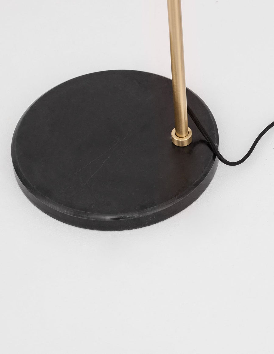 Lampadaire Alvarez doré, verre