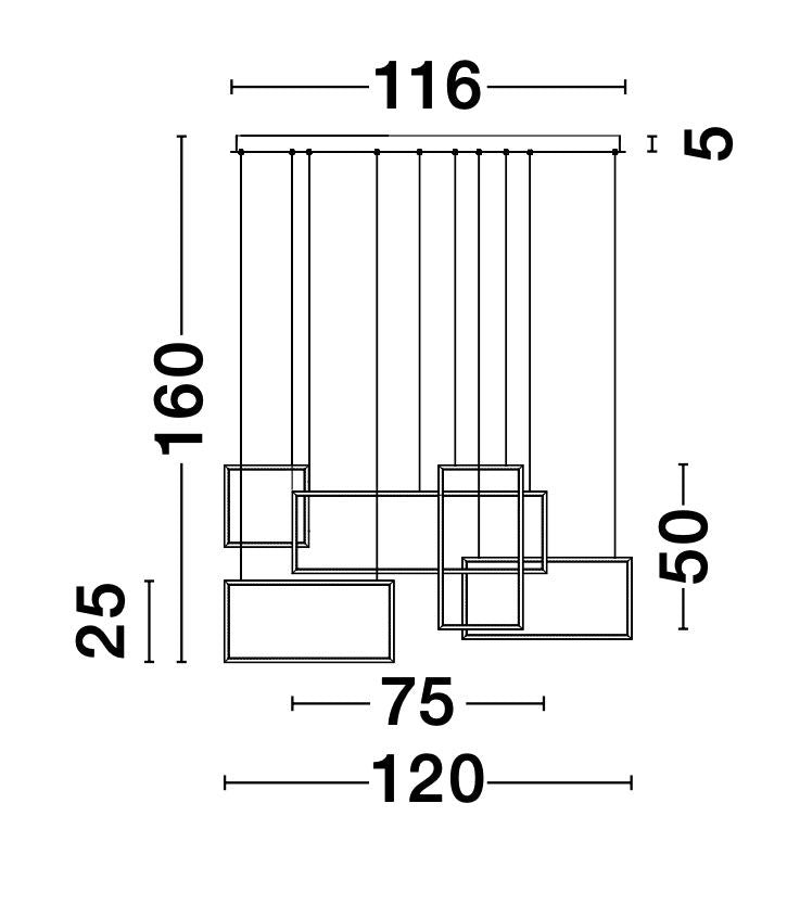 Suspension Cornice noire