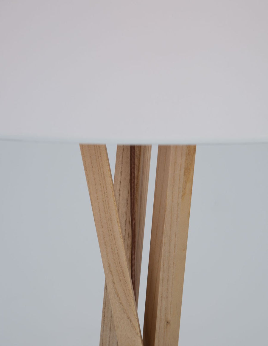 Lampadaire Salino bois, H 164 cm