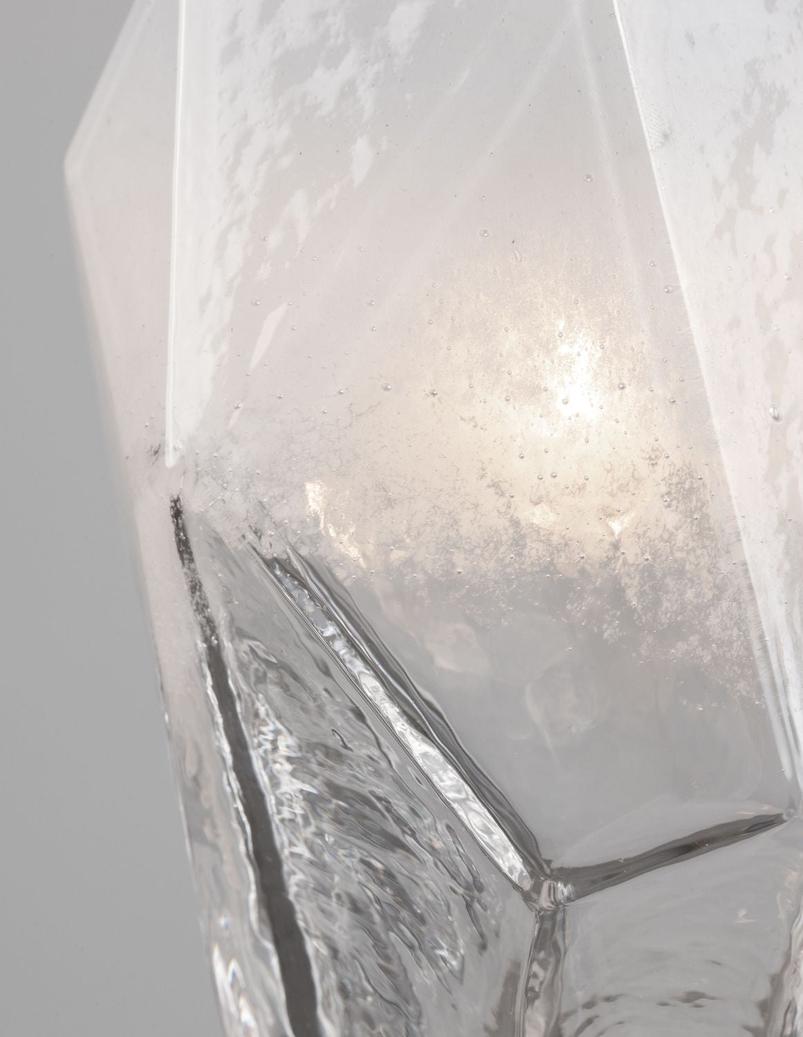 Suspension ICE 3 lumières blanche, verre