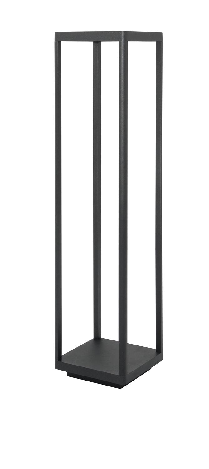Produit de face sur fond blanc, structure carrée allongée en métal noir mat