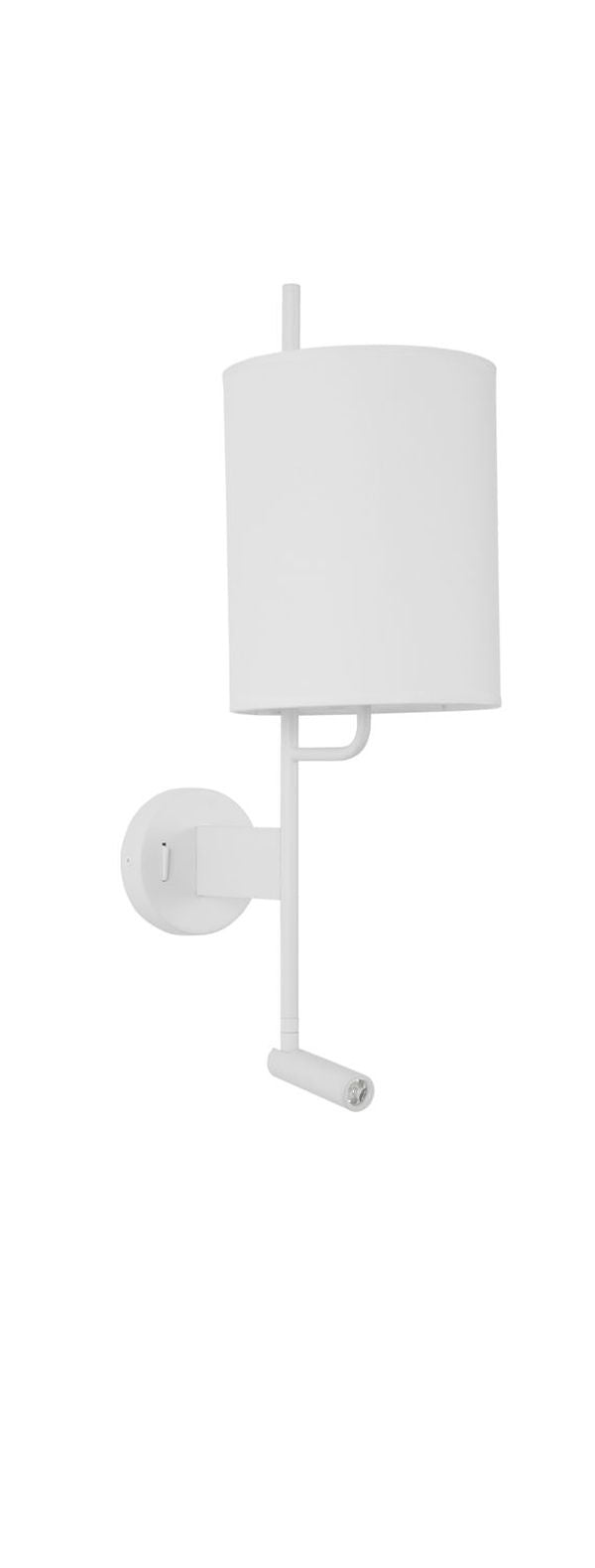 Applique murale Yama 2 lumières blanche, tissu