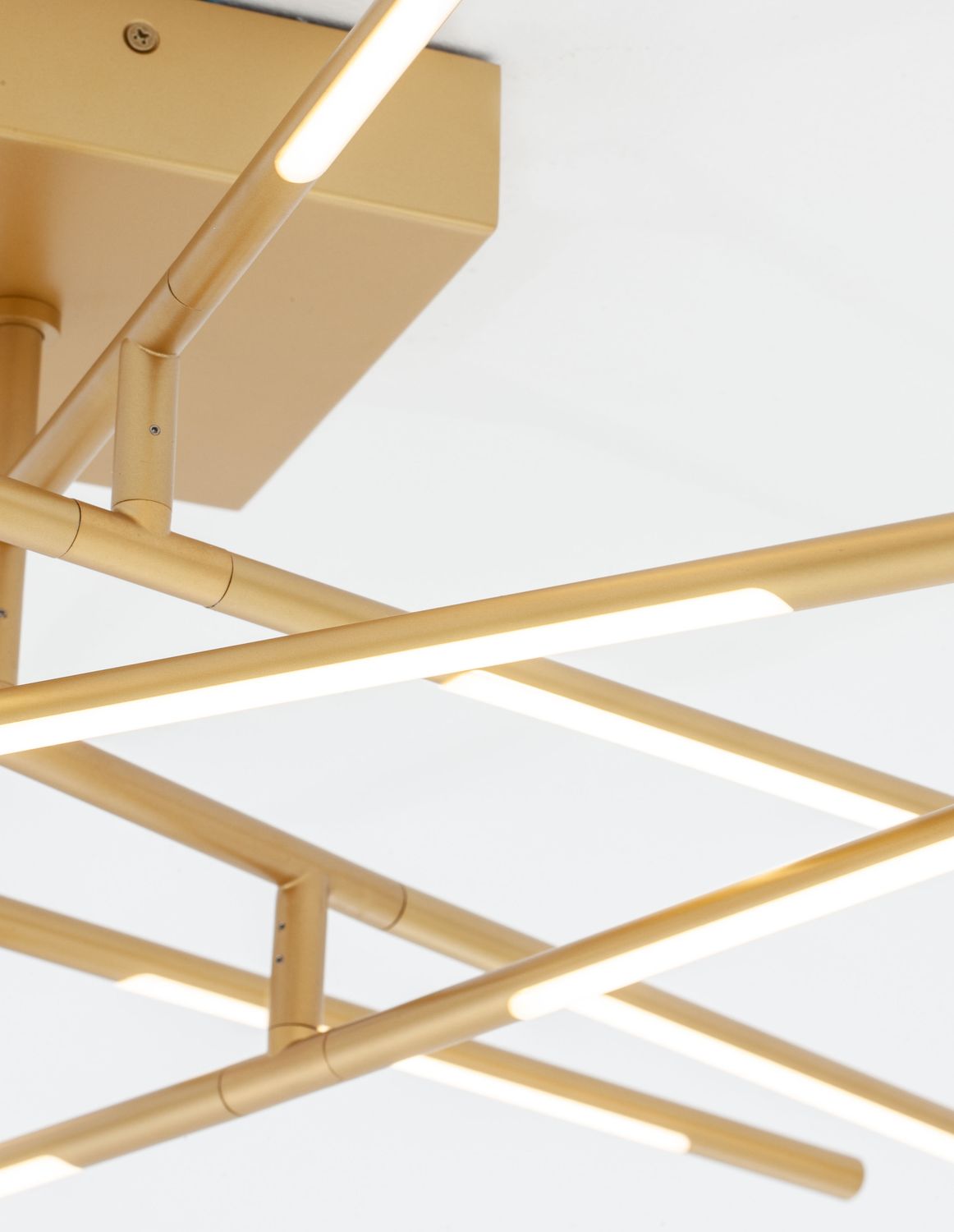 Plafonnier Raccio laiton, L 94,5 cm