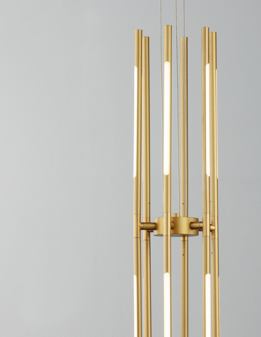Suspension Raccio laiton, H 120 cm