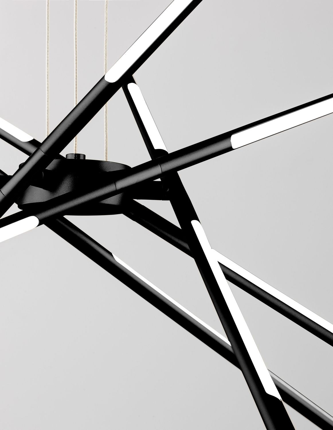 Suspension Raccio noire, H 120 cm