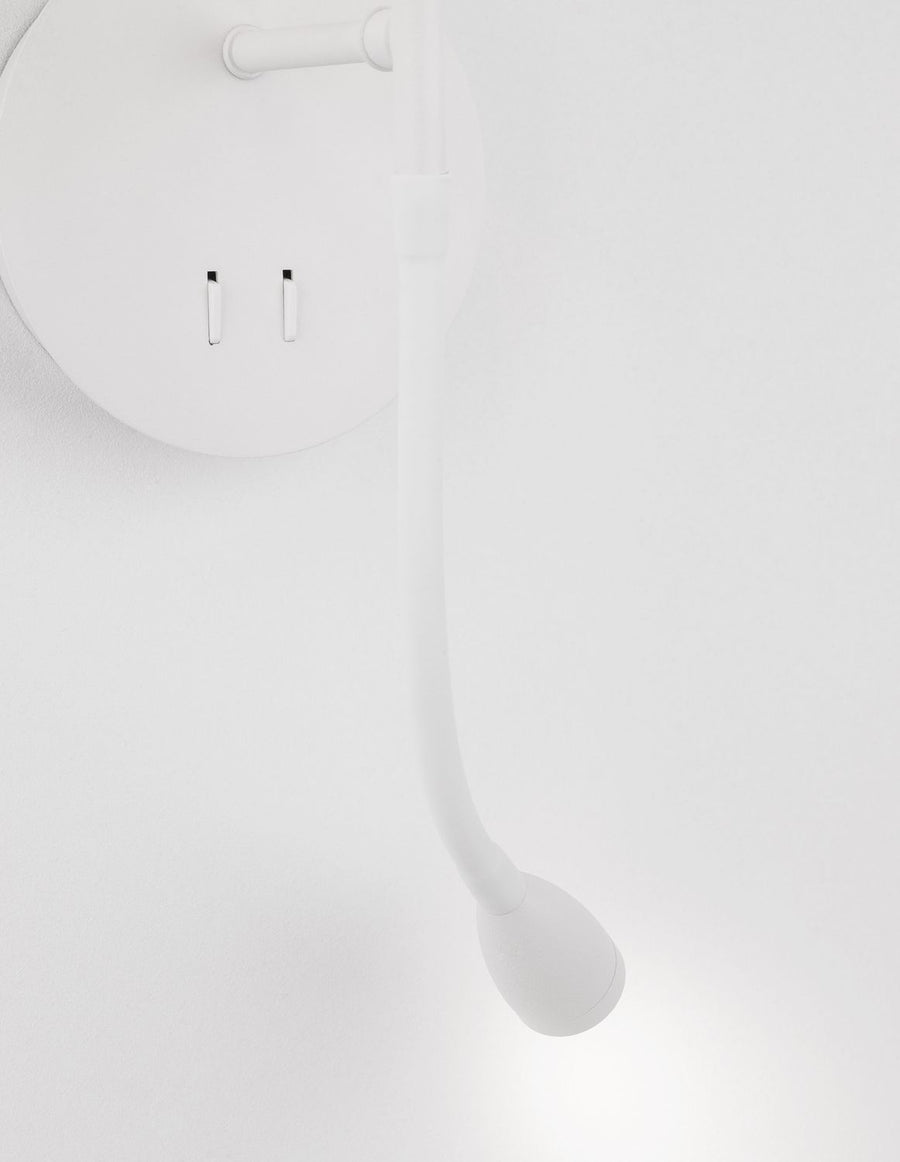 Applique murale NIA 2 lumières blanche, tissu