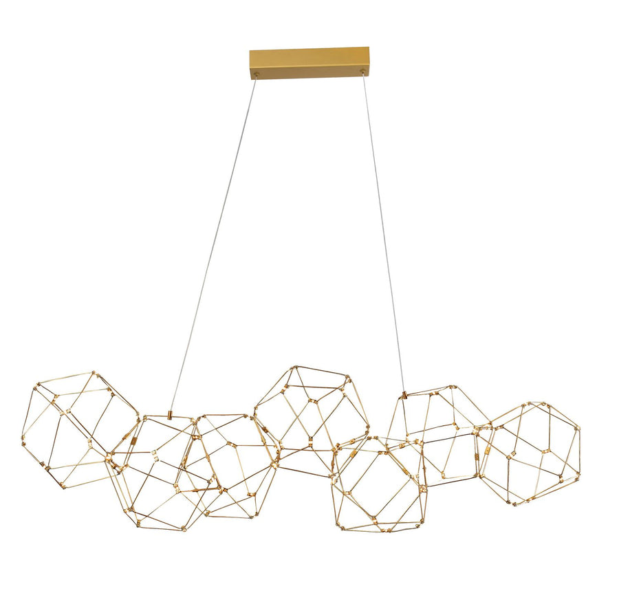 Suspension Nebula dorée, H 120 cm (9186807)