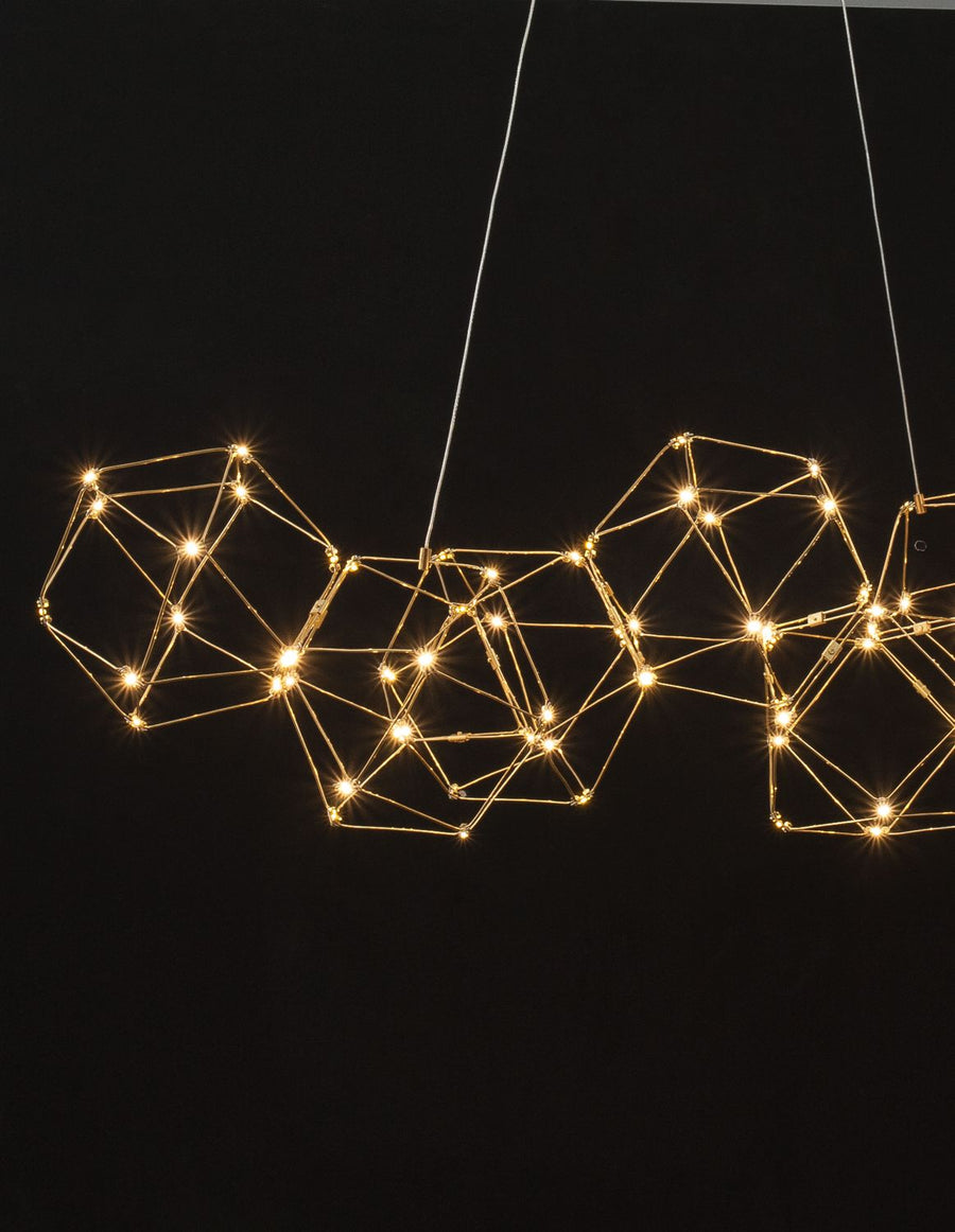 Suspension Nebula dorée, H 120 cm (9186807)