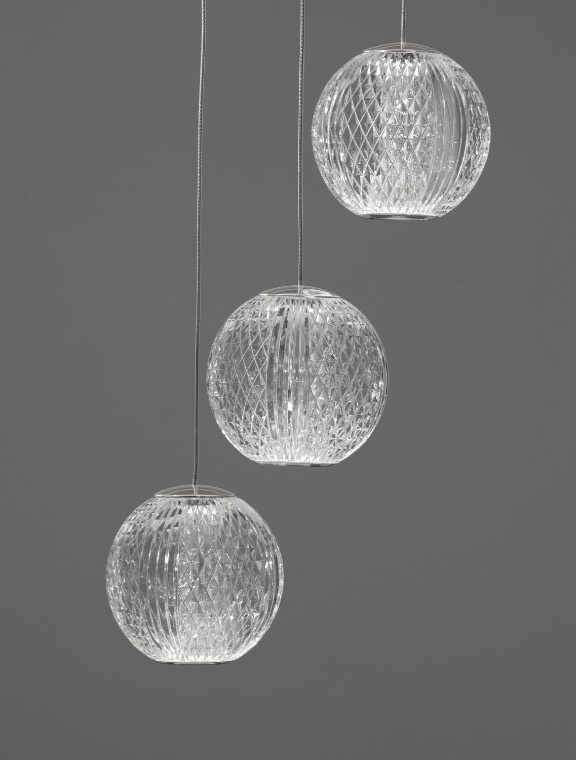 Suspension Brillante chromée, H 120 cm (9186909)
