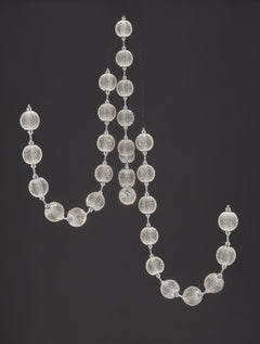 Suspension Brillante chromée, cristal