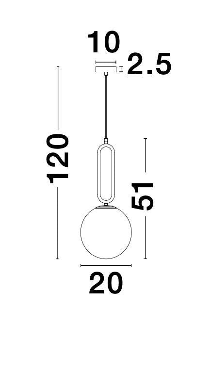 Suspension Grus noire, verre (9191202)