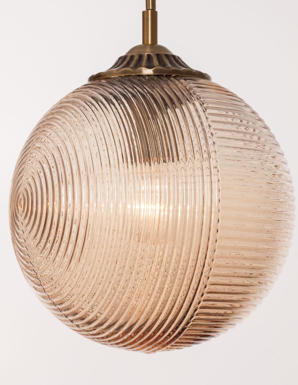 Suspension Athena dorée, verre (9191211)
