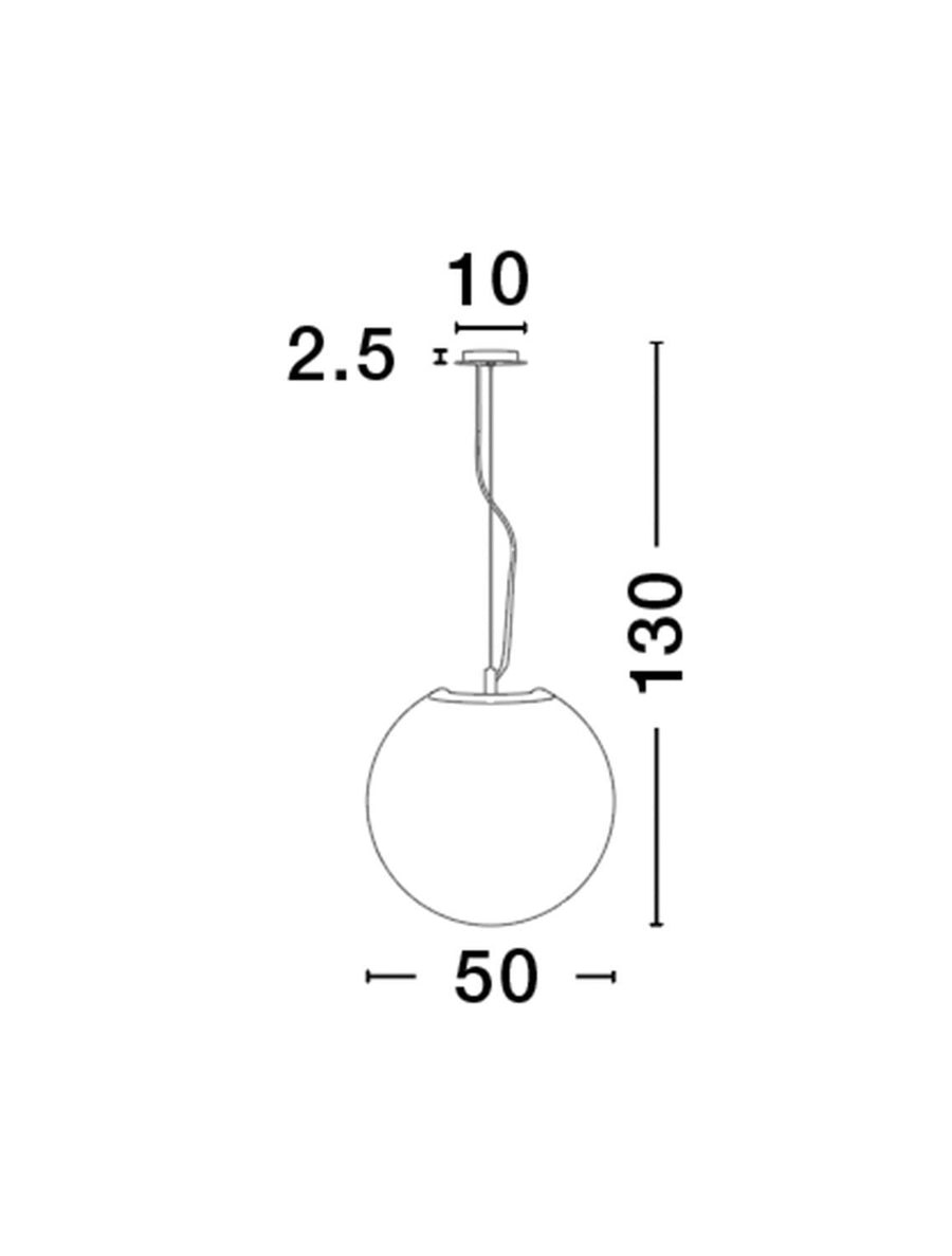Suspension Nevoso blanche, verre (920423)