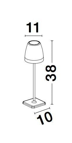 Lampe extérieure Colt noire, H 38 cm