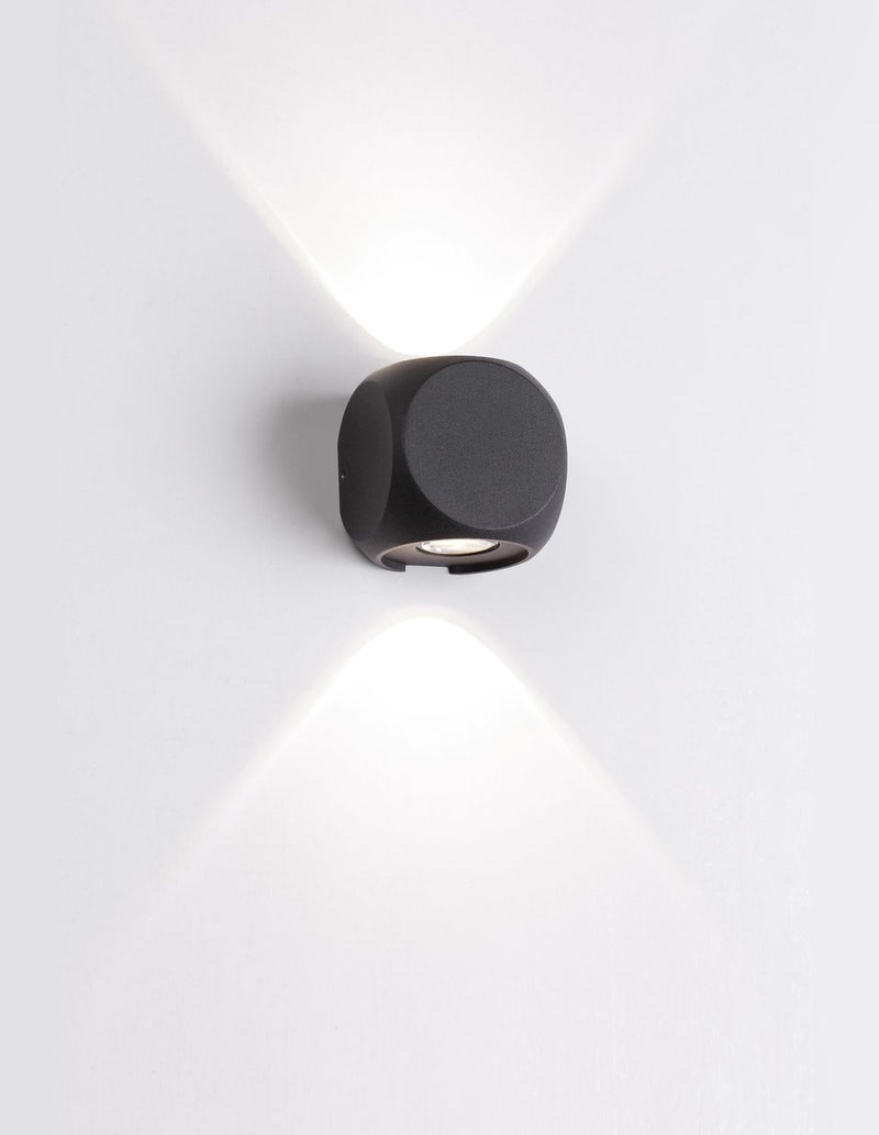 Applique extérieure Zari noire, verre (9226216)