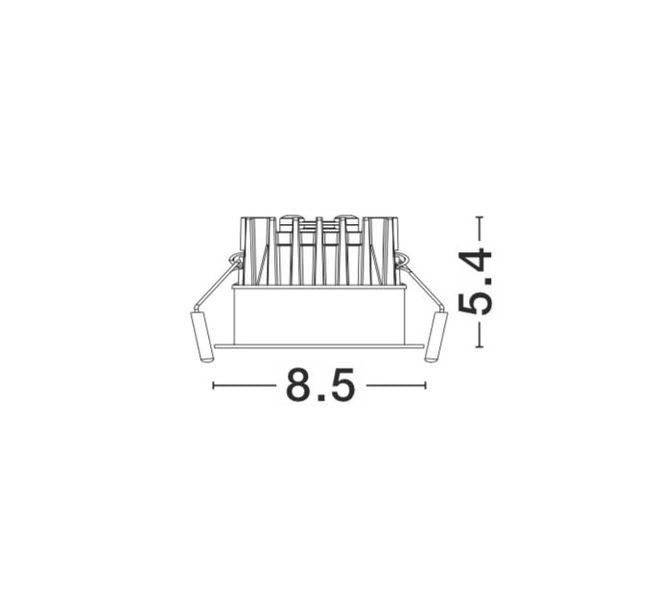 Projecteur extérieur Blade noir, L 8,5 cm