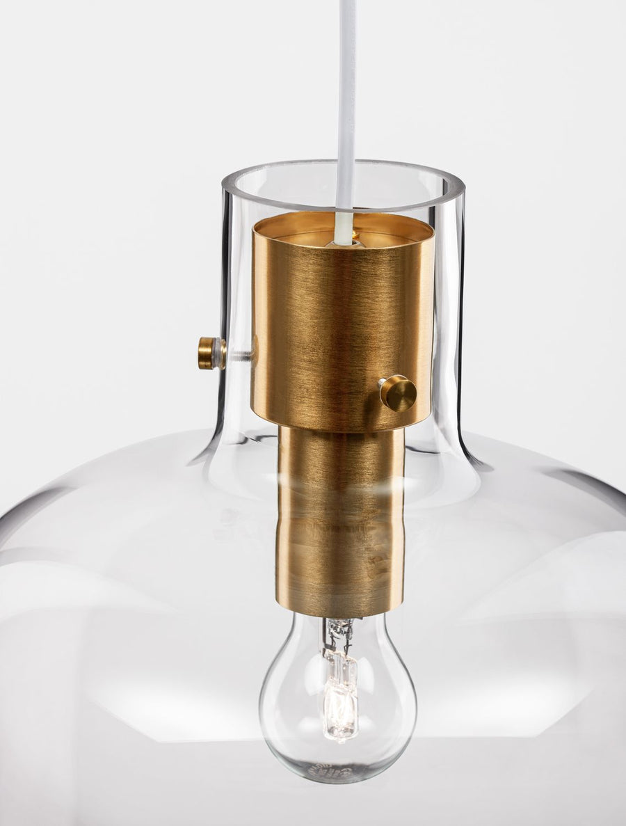 Suspension Cinzia dorée, verre, H 198 cm (9236630)