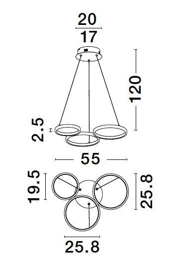 Suspension Magnus laiton (9248116)