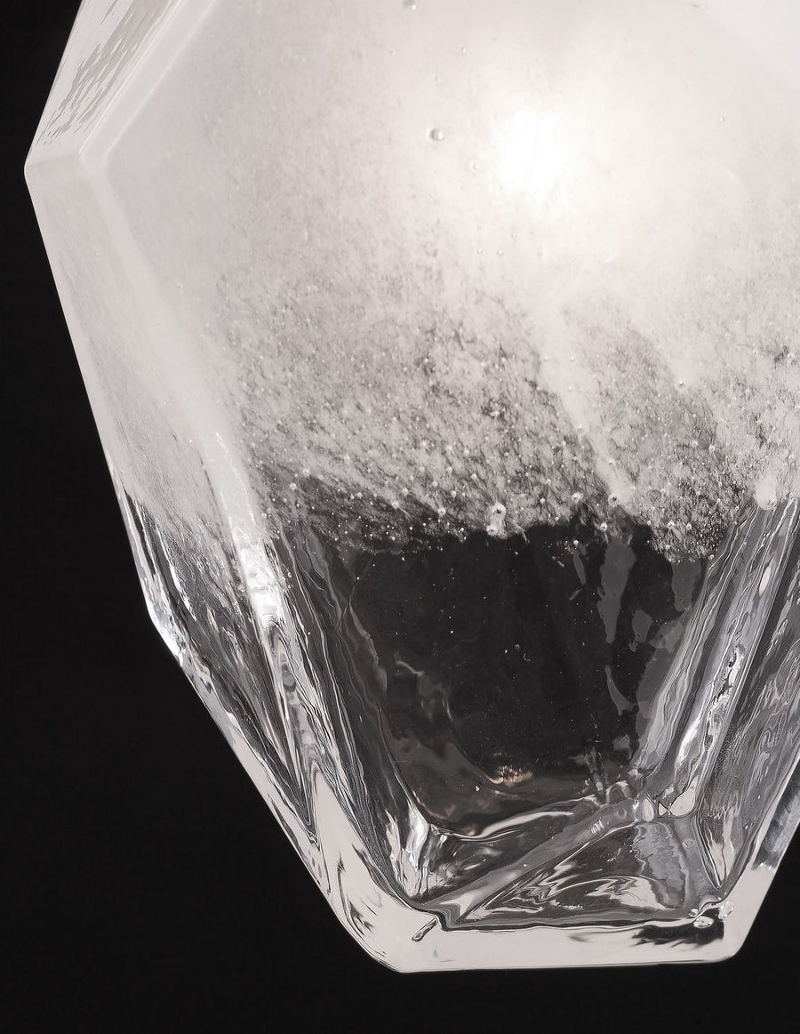 Suspension ICE 5 lumières blanche, verre (9260235)