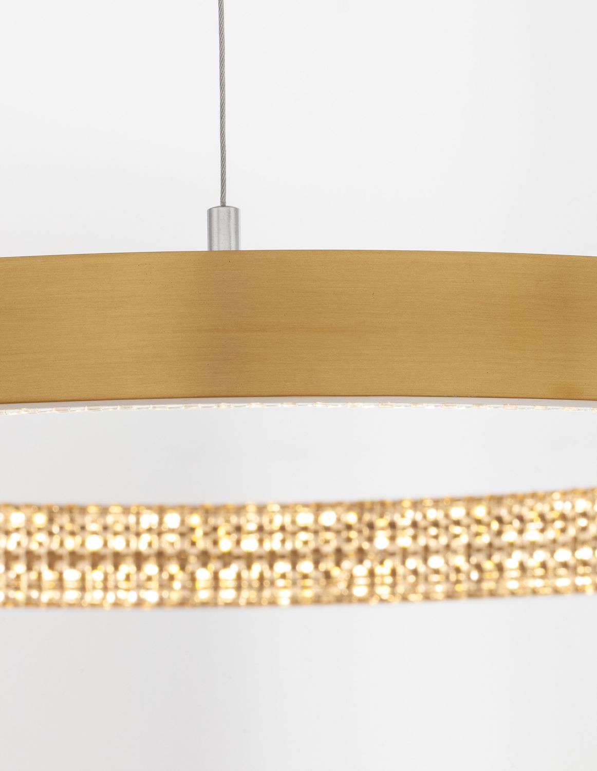 Suspension Preston dorée, H 120 cm (9285401)