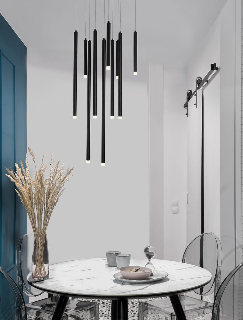 Suspension Trimle noire, H 220 cm