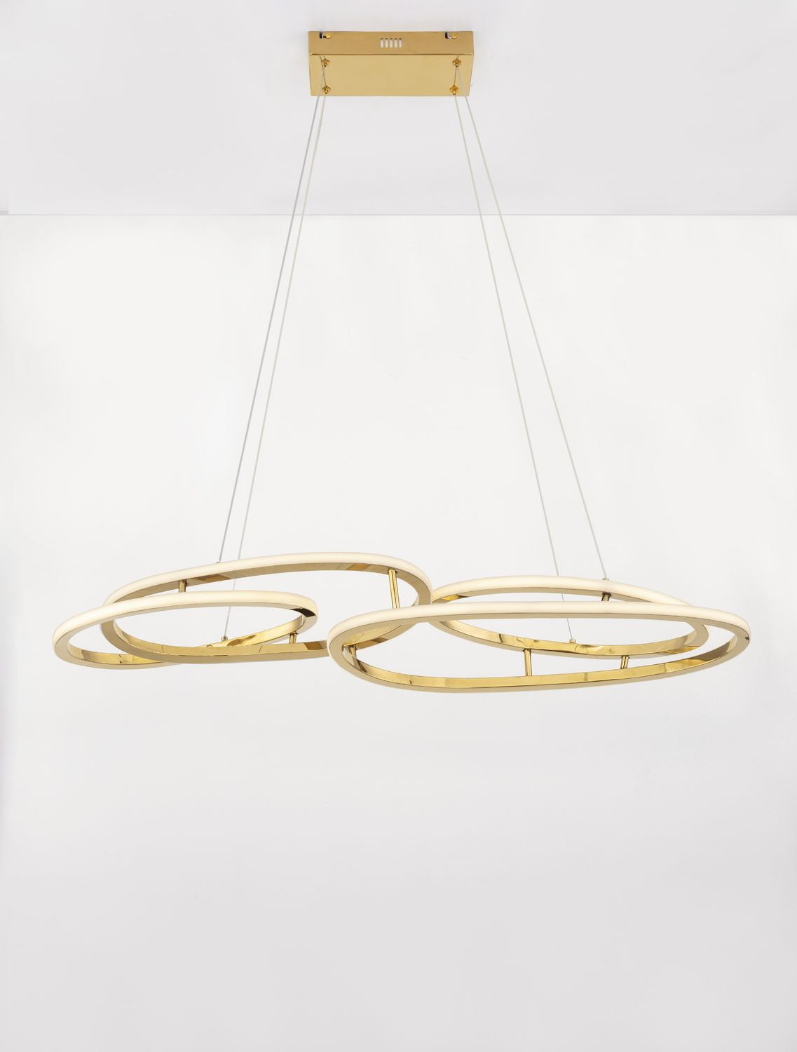 Suspension Nudos dorée, H 150 cm (9289085)