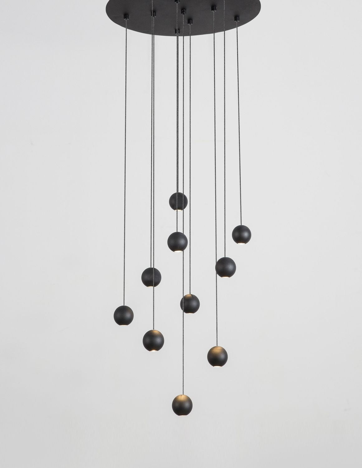 Suspension Nocci noire, H 150 cm