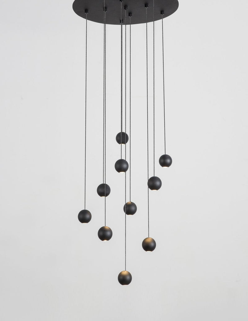 Suspension Nocci noire, H 150 cm
