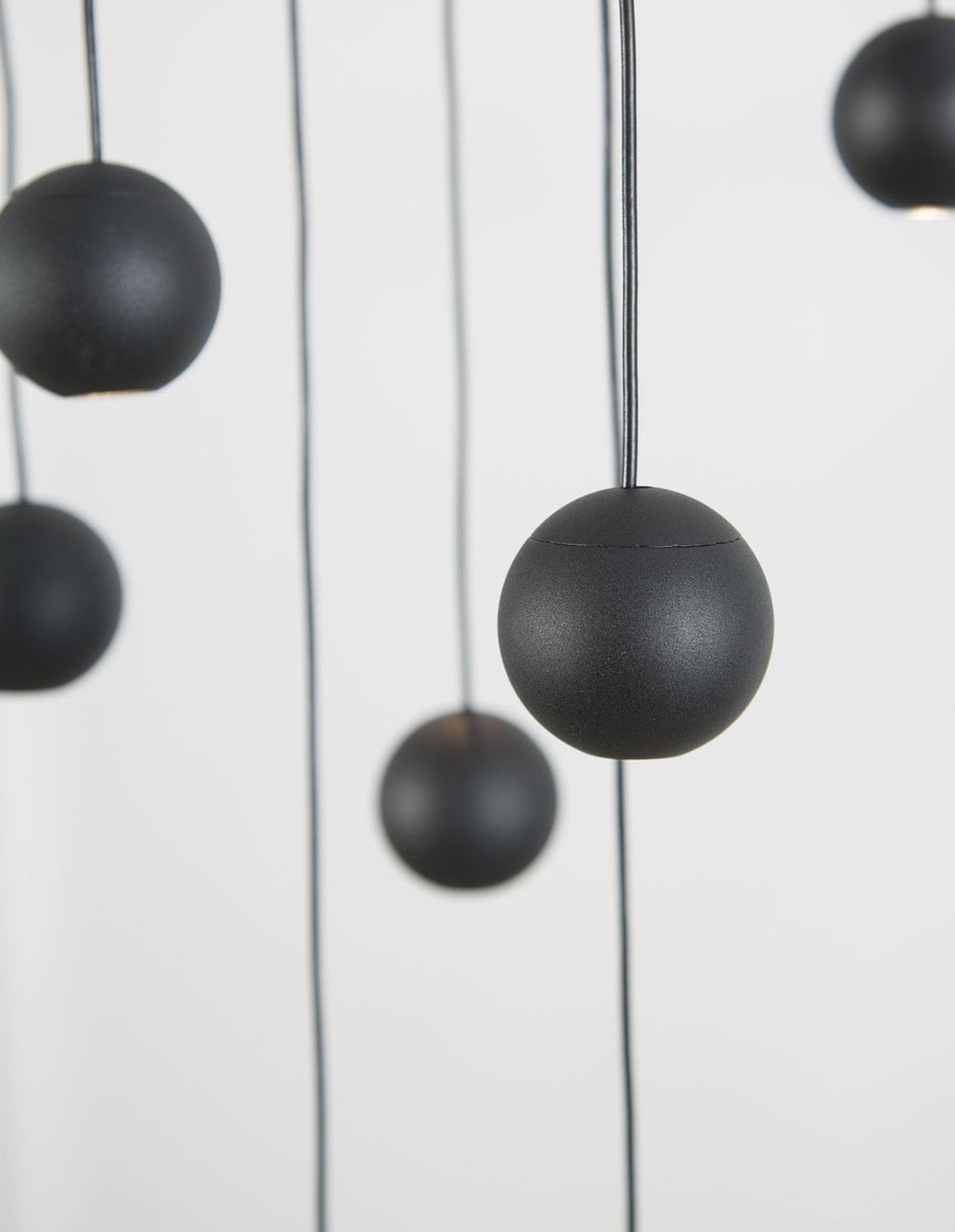 Suspension Nocci noire, H 150 cm