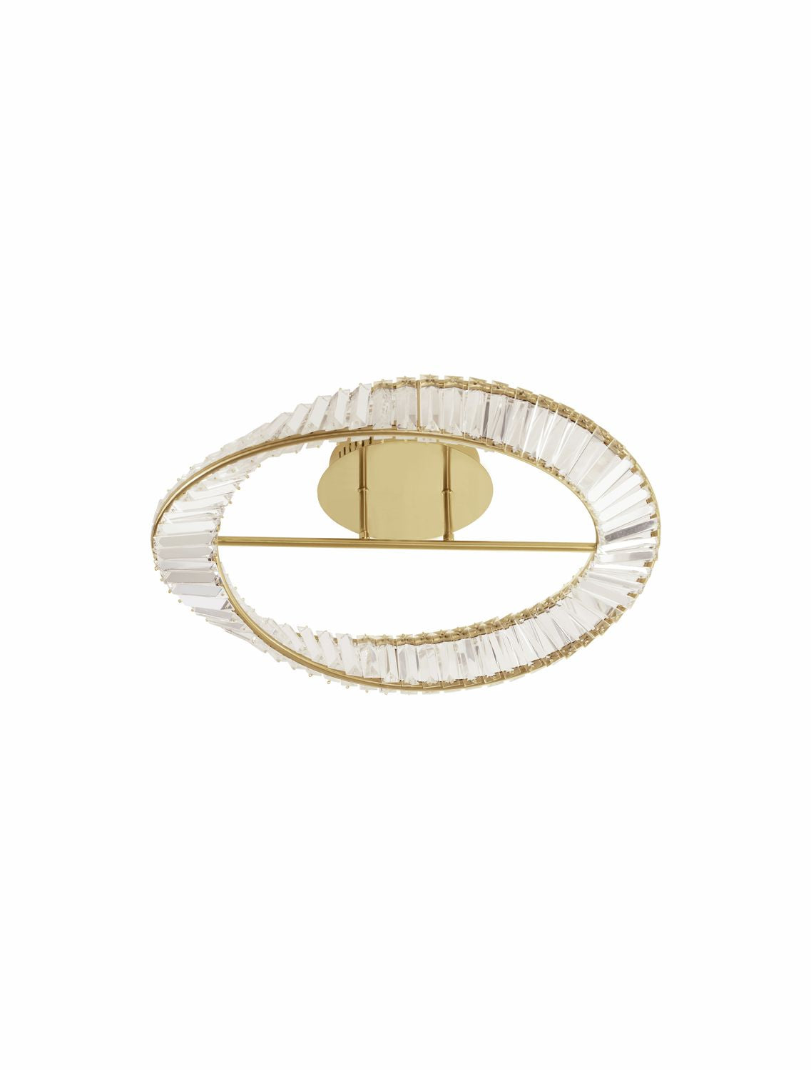 Plafonnier Aurelia doré, cristal, Ø 60 cm (9333060)