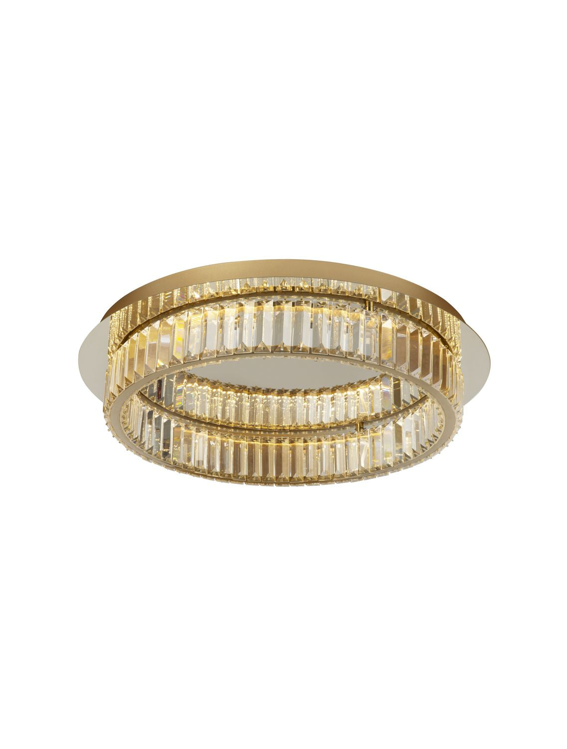 Plafonnier Aurelia doré, cristal, Ø 60 cm (9333080)