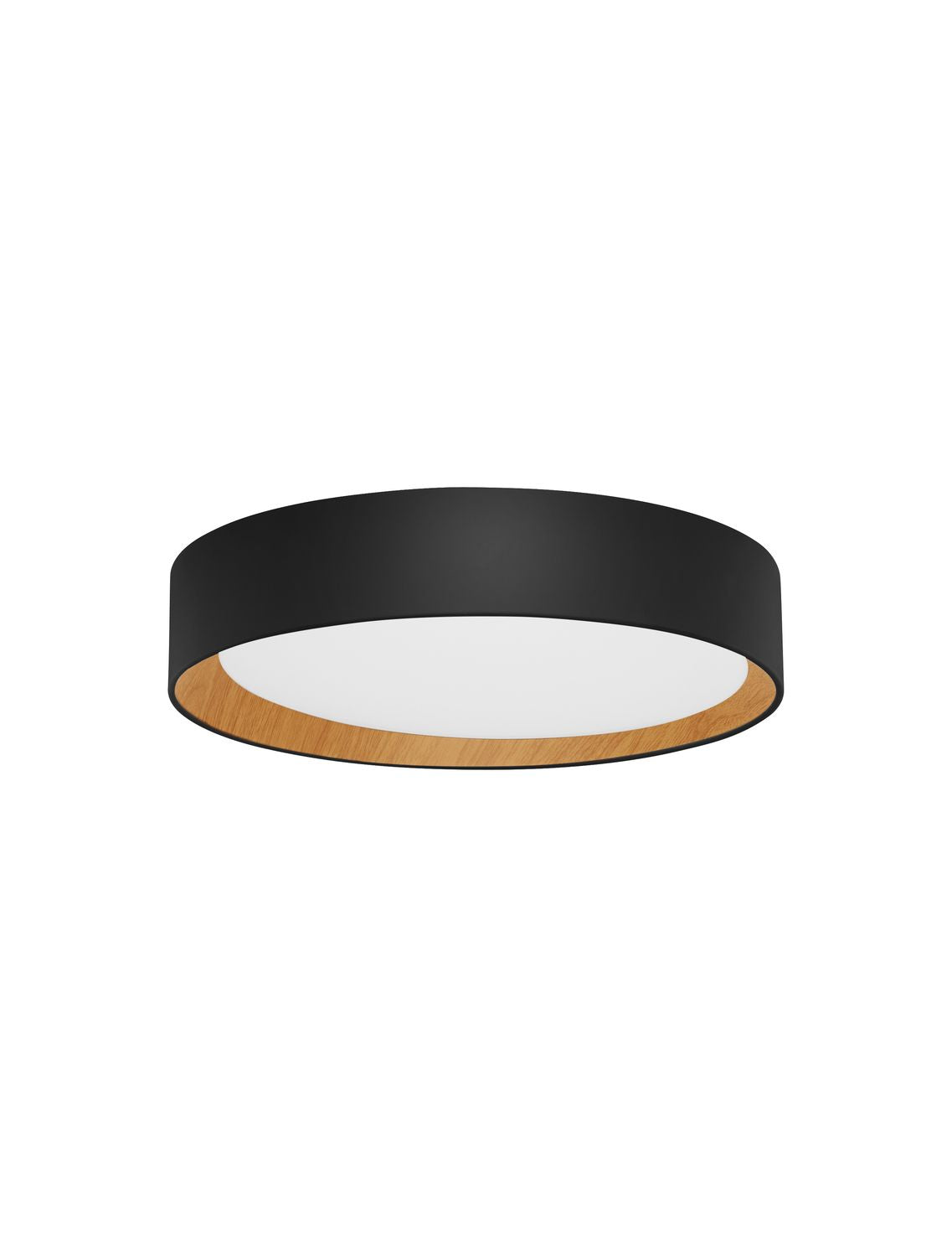 Plafonnier Stake noir, bois, Ø 35 cm