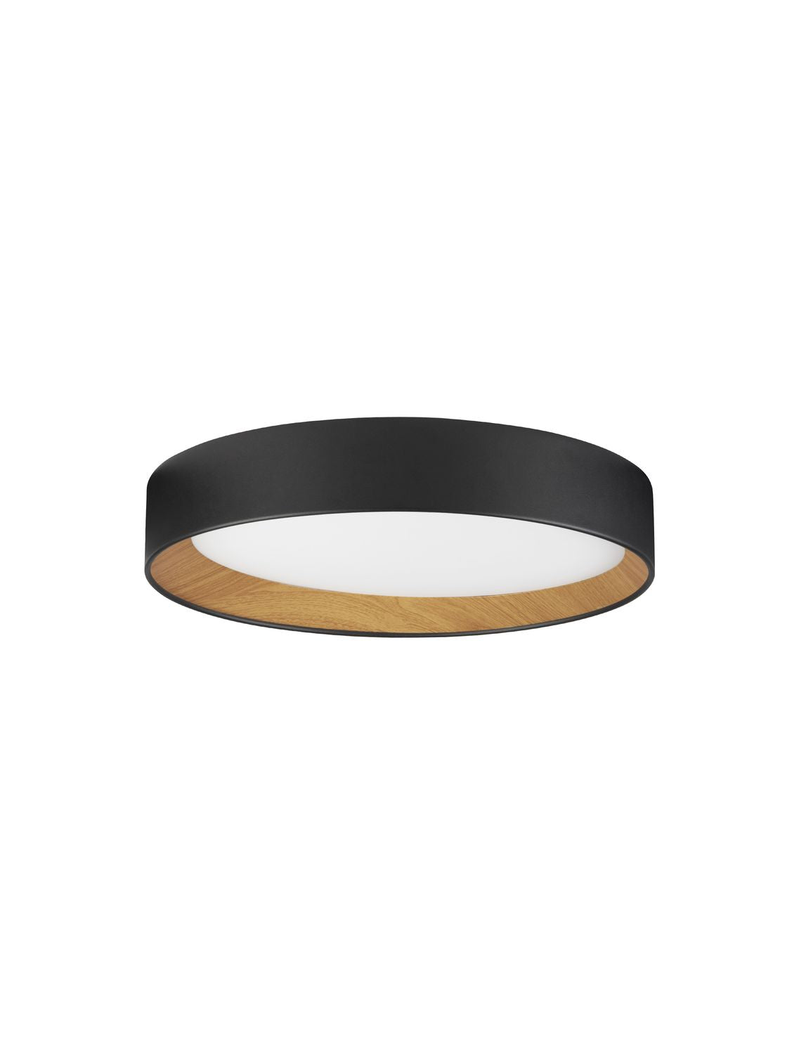 Plafonnier Stake noir, bois, Ø 45 cm