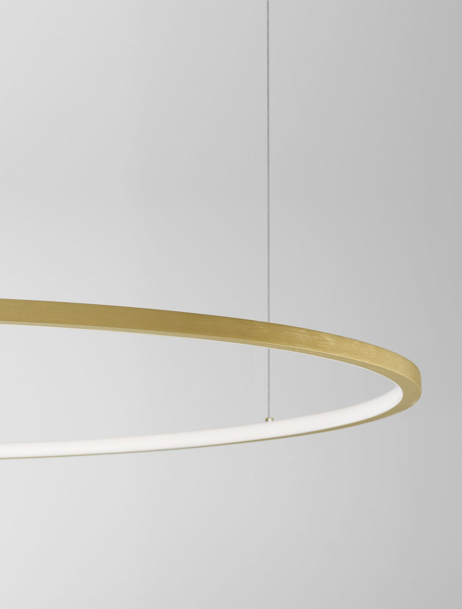 Détail rapproché du profil de l'anneau avec son diffuseur led