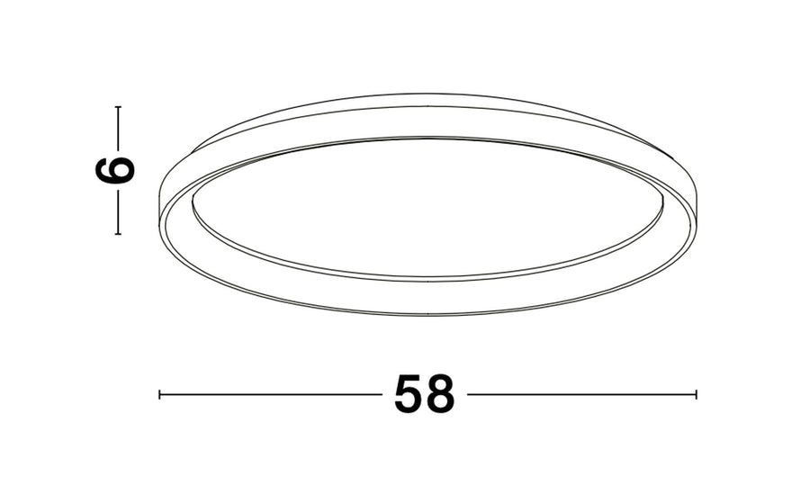 Plafonnier Pertino noir, Ø 58 cm (9345685)
