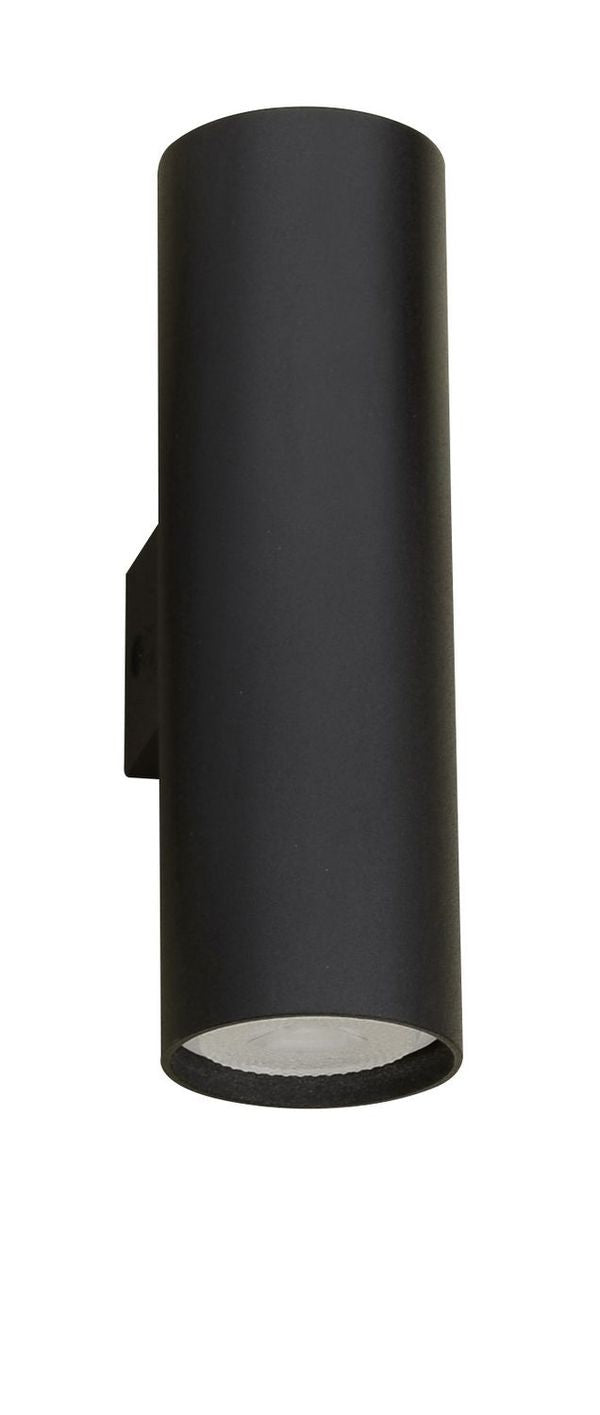 Gros plan du cylindre noir mat, sortie de lumière visible vers le bas