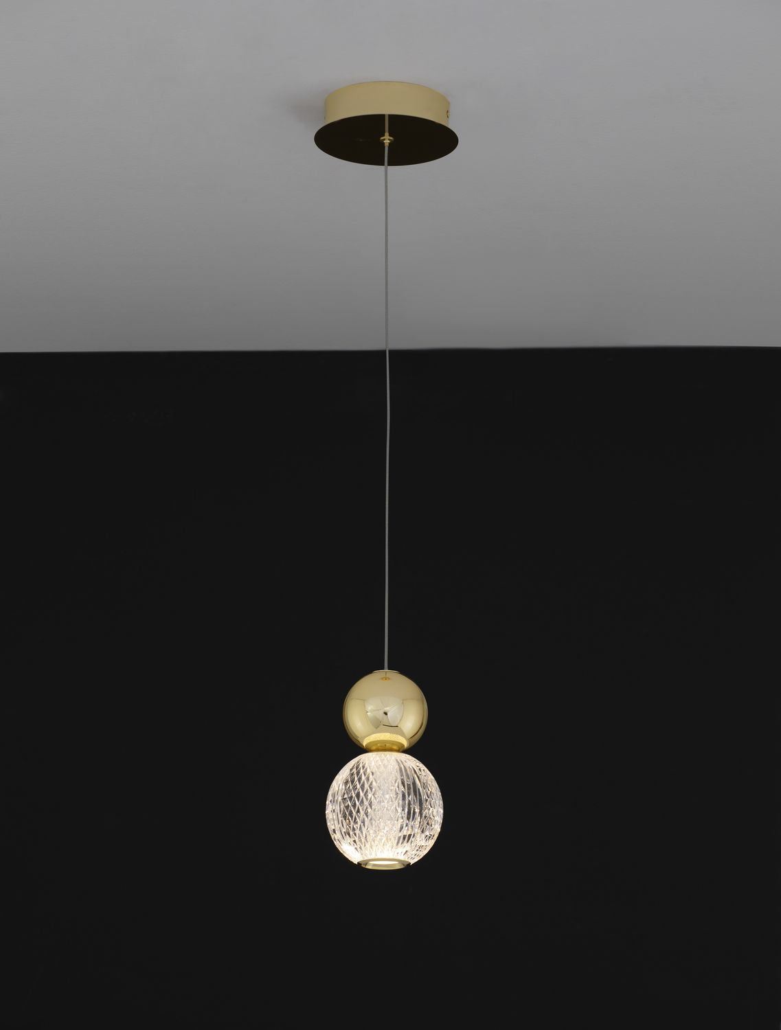 Suspension Brille dorée, H 120 cm (9511020)