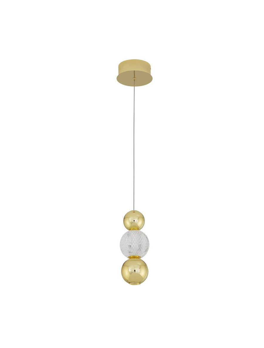 Suspension Brille dorée, H 250 cm