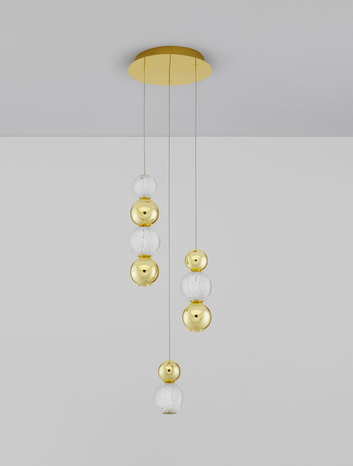 Suspension Brille dorée, H 200 cm (9511040)