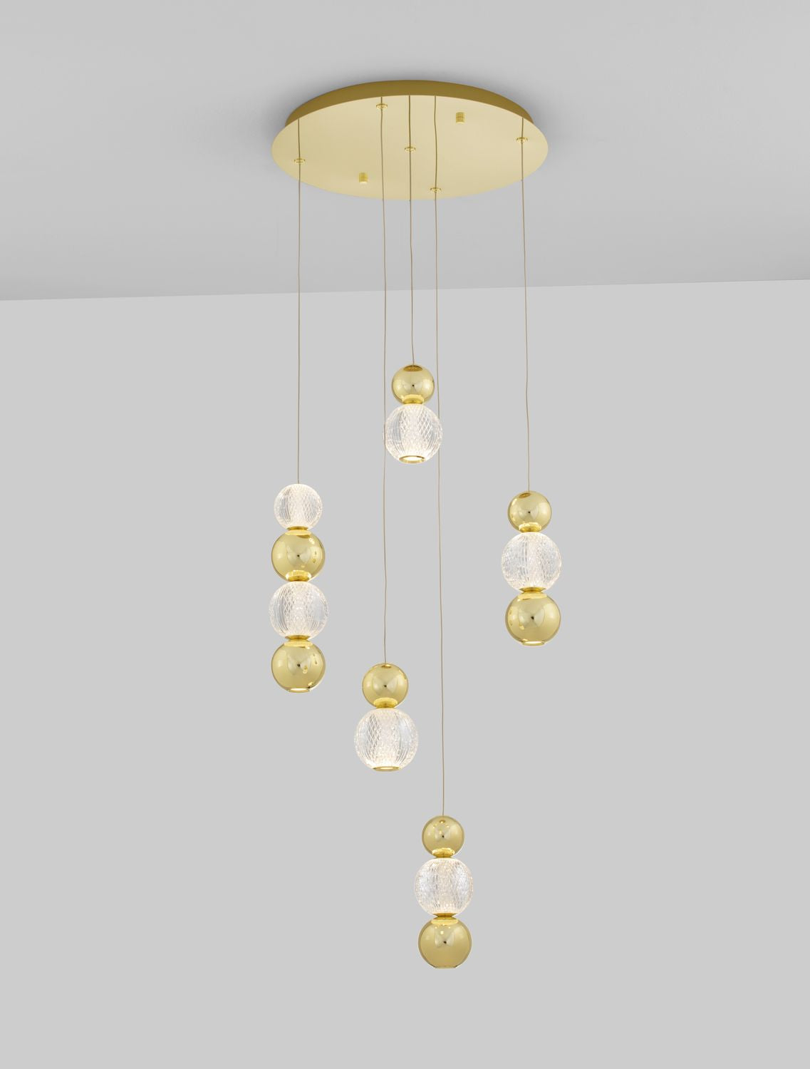 Suspension Brille dorée, H 200 cm (9511050)