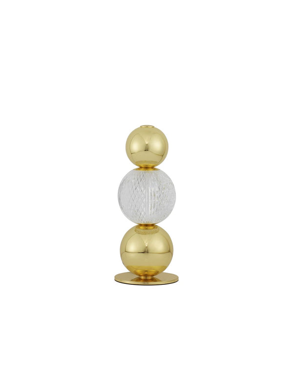 Lampe à poser Brille dorée, H 29 cm