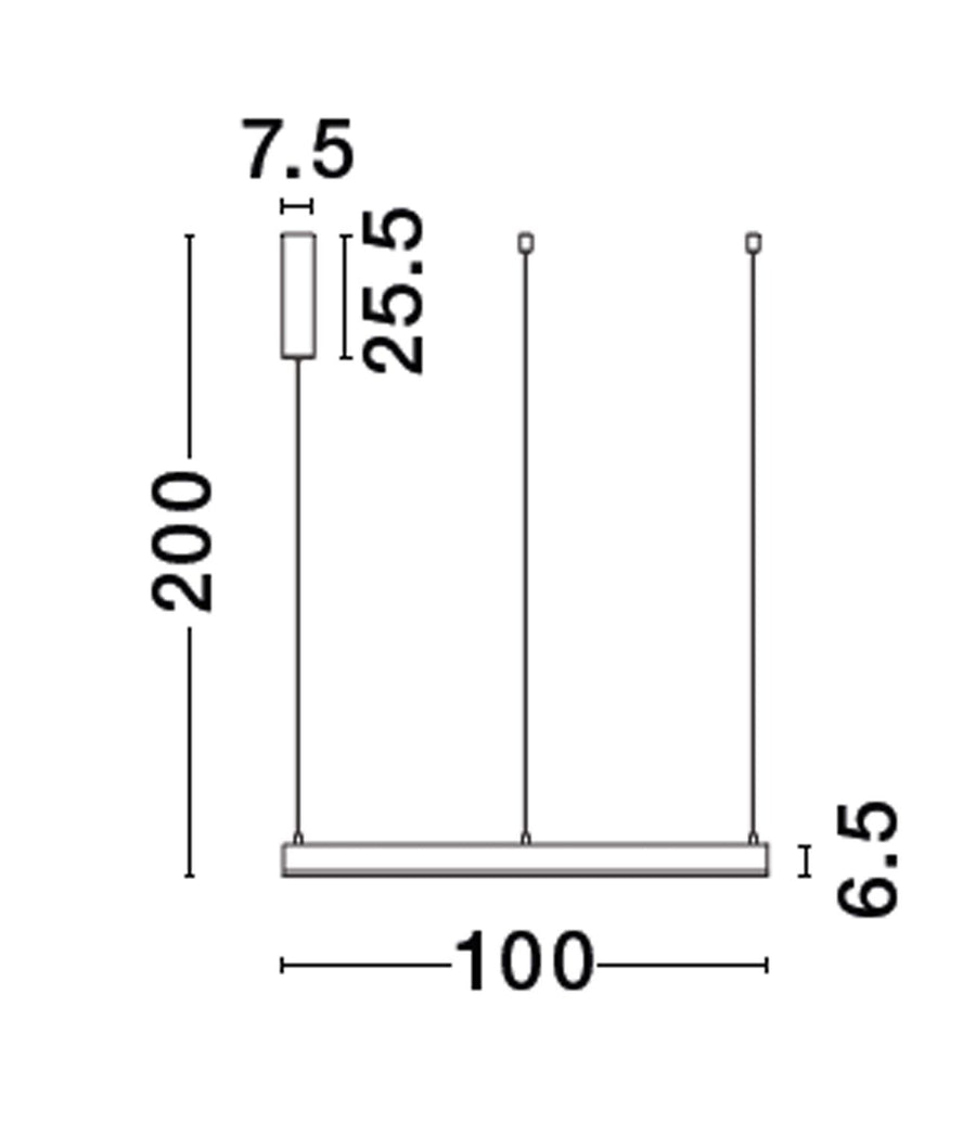 Suspension Motif laiton, H 200 cm (9530208)