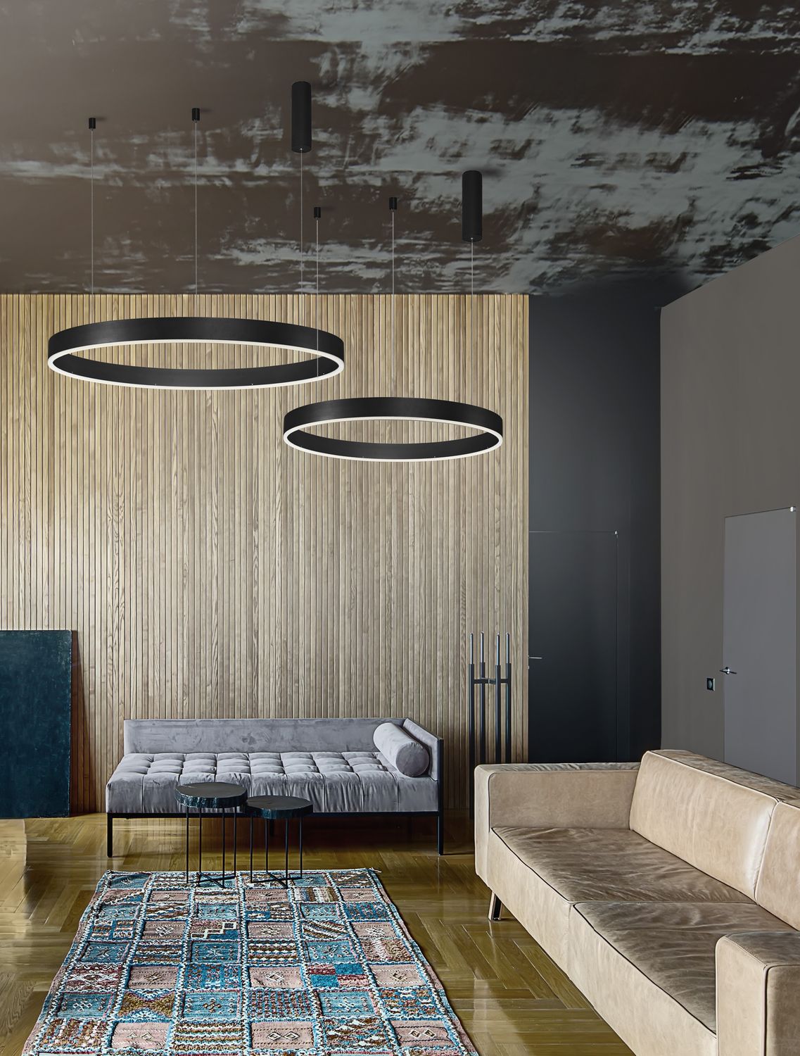Suspension Motif noire, H 200 cm (9530212)