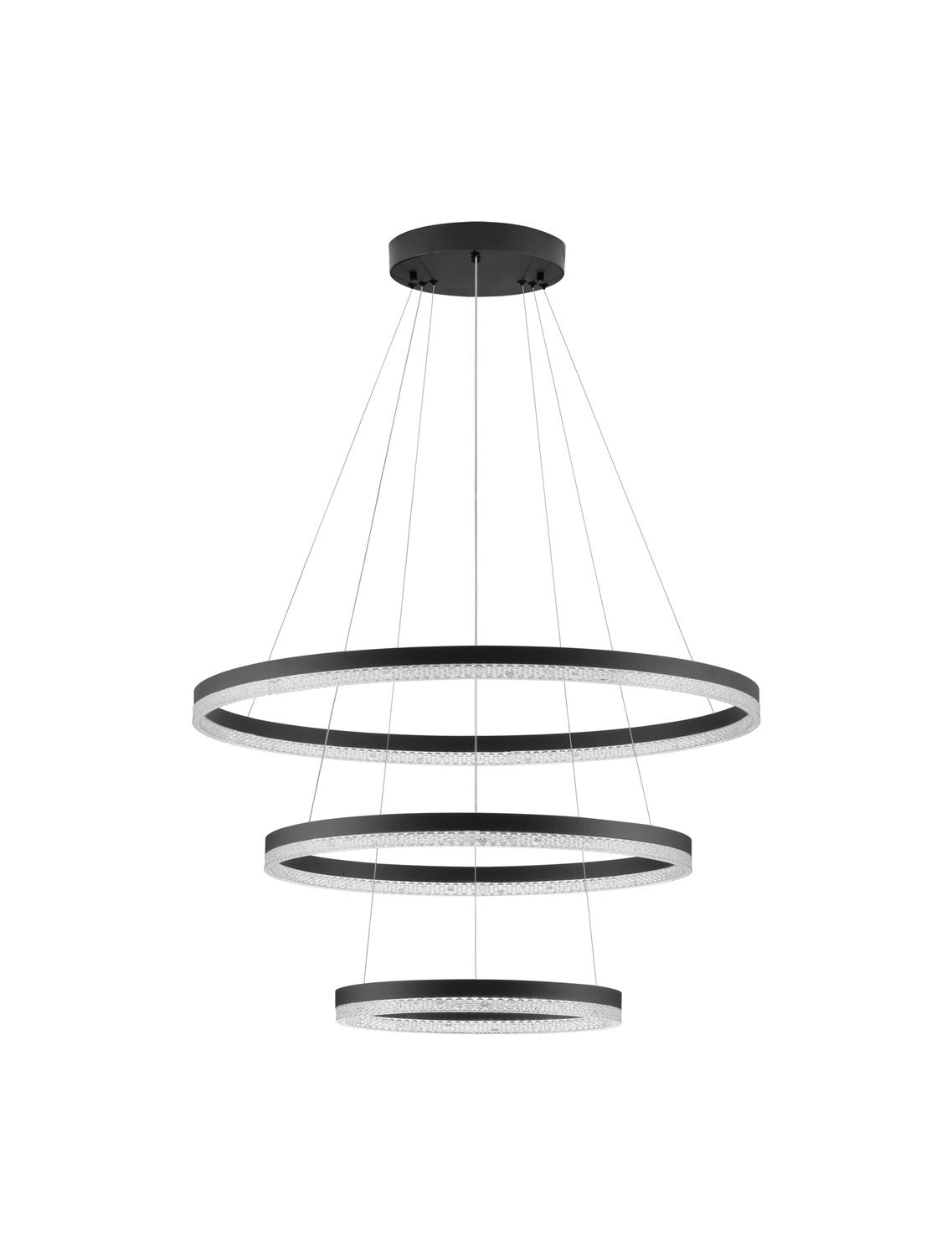 Suspension Adria noire, H 300 cm