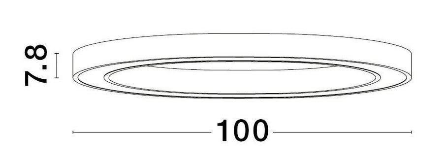 Plafonnier Sting blanc, L 100 cm