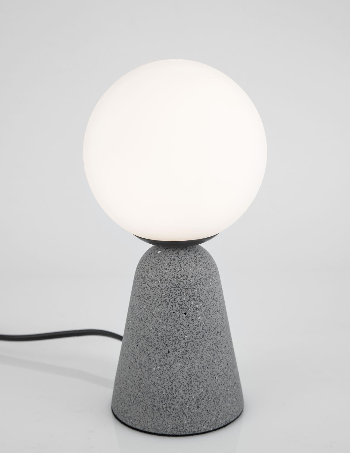 Lampe à poser Zero grise, verre