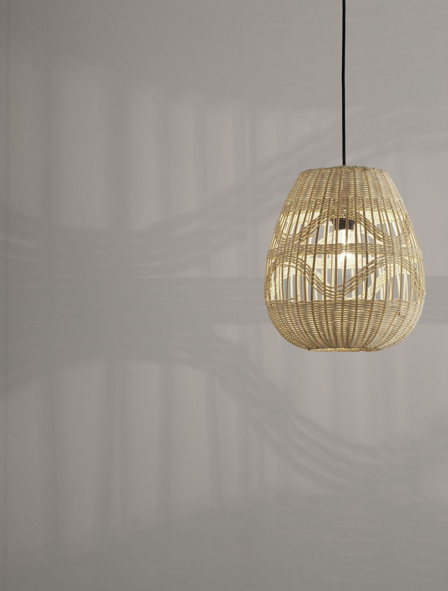 Suspension Marlo beige, rotin, H 185 cm (9586501)